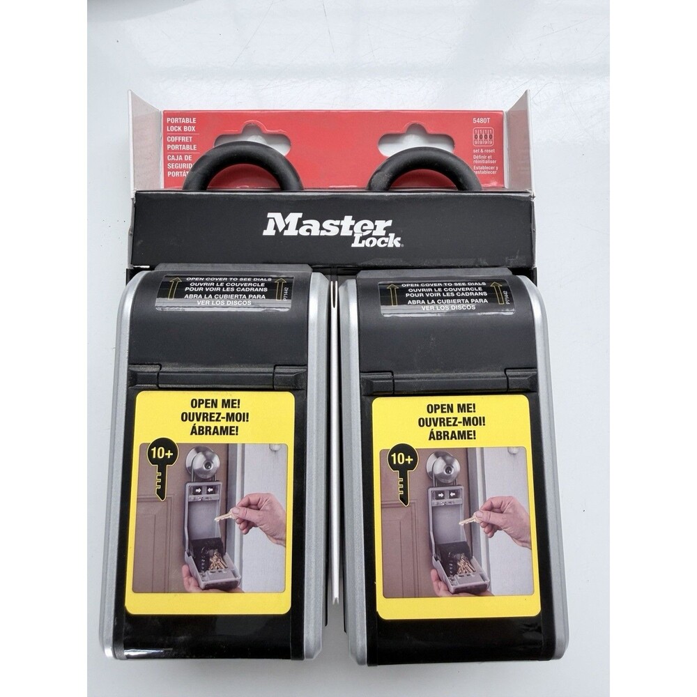 Master Lock 5480T Large Portable Key Safe Lock Box, Combo, Weather-Resist